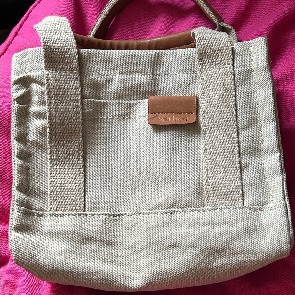 Khaki Canvas Tote Bag